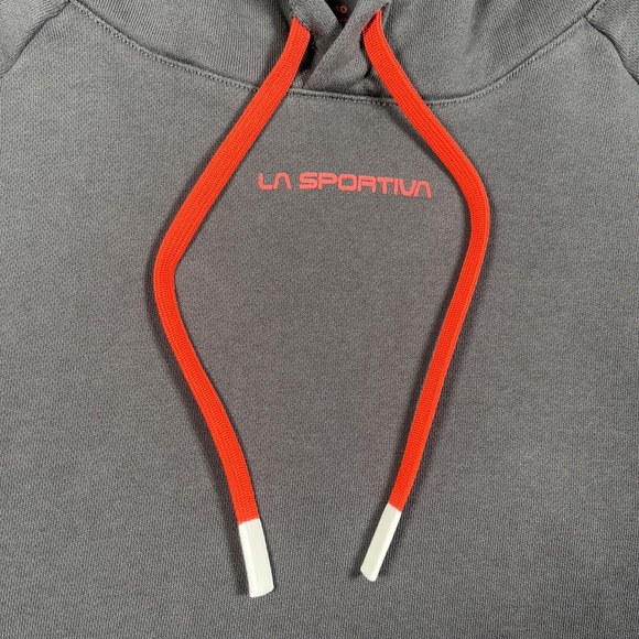 La Sportiva Stoke Hoodie Women L Carbon/Hibiscus Sweatshirt French Terry - Picture 4 of 14